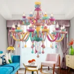 Designer Colorful Crystal Children S Hanging Chandelier Lights Lustre Romantic Bedroom Decoration Suspension Led Lighting