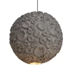 Designer Japanese Wabi Sabi Style Chandelier Living Room Lamp Dining Coffe Store Planet Grey Pendant Lamps 5