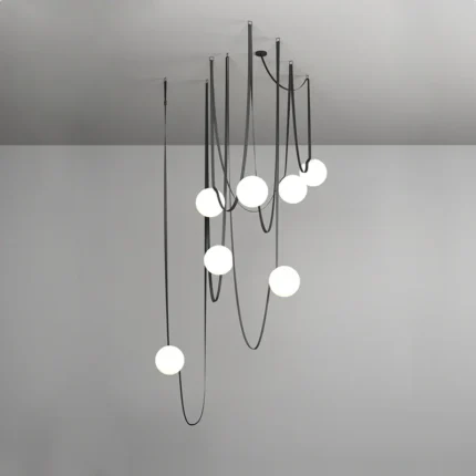 Diy Multiple Beltsglass Bubble Led Minimalism Ceiling Chandelier Hanging Lamps Suspension Luminaire Lampen For Dinning Room 1