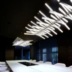 Fishbone Chandelier Nordic Led Rectangular Lighting Restaurant Kitchen Meeting Room Office Personality Interior Design Lights 2