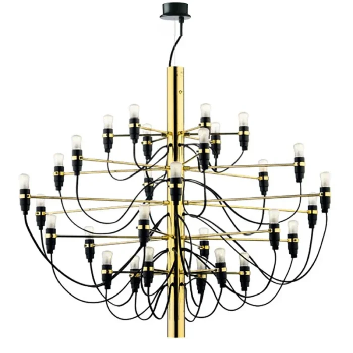 Gino Sarfatti Led Chandelier 50 Heads Gold Silver Pendant Lights Living Room Hotel Bedroom Decor Kitchen 1