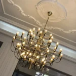 Gino Sarfatti Led Chandelier 50 Heads Gold Silver Pendant Lights Living Room Hotel Bedroom Decor Kitchen 5