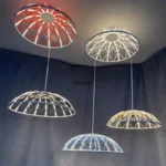 Italian Flos Replication Skynest Suspension Lamps Circular Woven Rope Led Fireworks Light Living Room Restaurant Chandelier 2