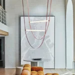 Led 2024 Modern Minimalist Style Belt Pendant Lamp Italian Art Decor Lampara Lampadario Soffitto Moderno Decoration 2