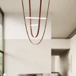 Led 2024 Modern Minimalist Style Belt Pendant Lamp Italian Art Decor Lampara Lampadario Soffitto Moderno Decoration 5