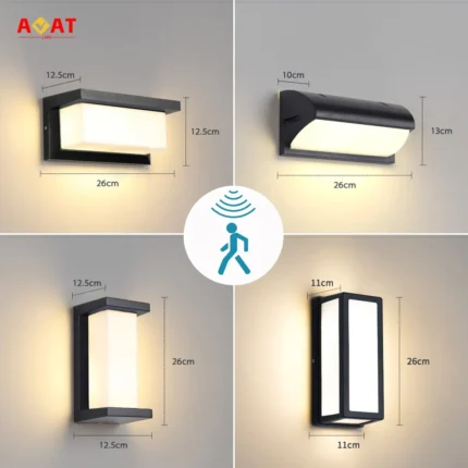 Led Outdoor Lights Waterproof Ip65 Motion Sensor Light Led Outdoor Wall Light Outdoor Lighting Ac85 265v