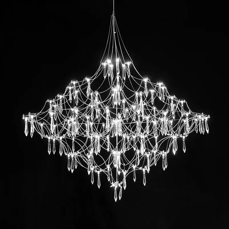 Luxury Firefly Crystal Chandelier Postmodern Creative Light Cube Chandelier Living Room Bedroom Star Chandelier 1