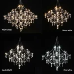 Luxury Firefly Crystal Chandelier Postmodern Creative Light Cube Chandelier Living Room Bedroom Star Chandelier 2