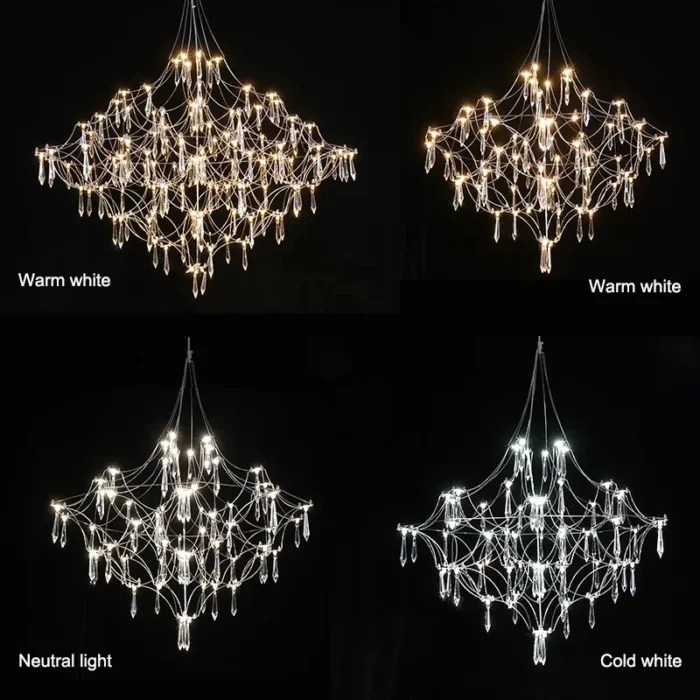 Luxury Firefly Crystal Chandelier Postmodern Creative Light Cube Chandelier Living Room Bedroom Star Chandelier 2