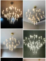 Luxury Firefly Crystal Chandelier Postmodern Creative Light Cube Chandelier Living Room Bedroom Star Chandelier 3