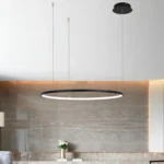 Minimalist Creative Aluminum Rings Led Pendant Light Color Lamp For Living Room Bedroom Dining Room Kitchen 5