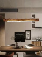 Minimalist Wood Pendant Lights Japanese Style Kitchen Bar Dining Room Hang Lamp Cord Adjustable Warm New 2