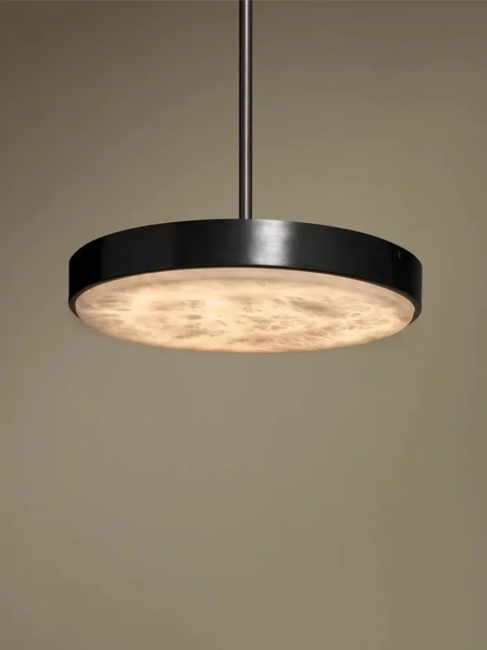 Modern All Copper Marble Pendant Lamp Luxury 2024 Retro Black Hanging Lamps For Ceiling Dining Room 2