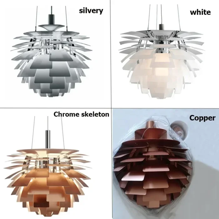 Modern Led Pinecone Pendant Lights Louis Design Chandelier Living Room Decor Home Aluminum Hanging Lamps Artichoke 3