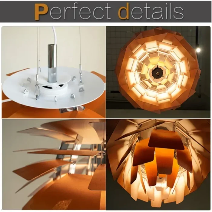 Modern Led Pinecone Pendant Lights Louis Design Chandelier Living Room Decor Home Aluminum Hanging Lamps Artichoke 4