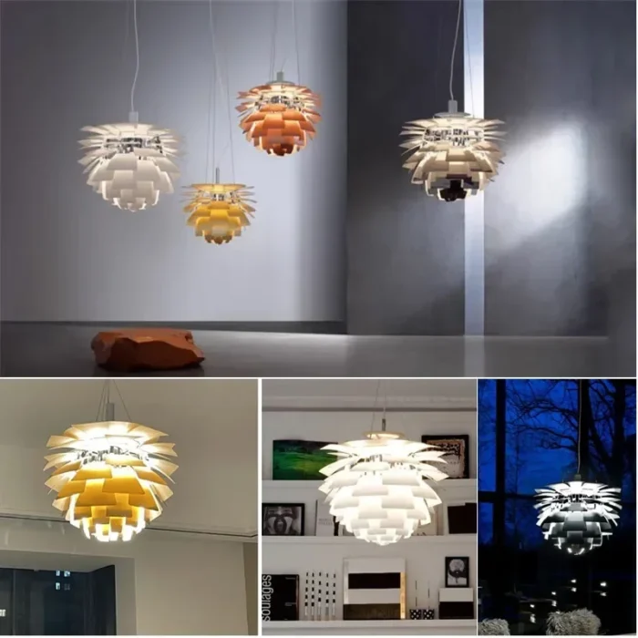 Modern Led Pinecone Pendant Lights Louis Design Chandelier Living Room Decor Home Aluminum Hanging Lamps Artichoke 5