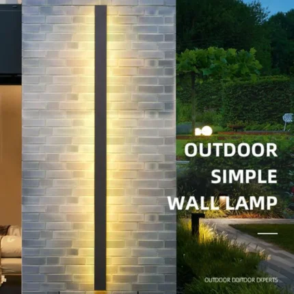 Modern Waterproof Led Outdoor Wall Lamp Long Strip Ip65 Porch Lights Acrylic Interior Bedroom Living Room 1