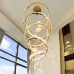 Modern Home Decoration Salon Lamps For Living Room Smart Crystal Pendant Lights Dining Room Indoor Lighting 5