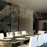 New Light Luxury Restaurant Stainless Steel Chandelier High End Exhibition Hall Living Room Bar Front Desk 4