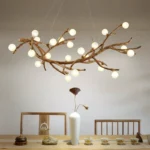 Nordic Led Pendant Lights Resin Iron Glass Bubble Restaurant Bedroom Kitchen Loft Indoor Vintage Chandelier Lighting 2