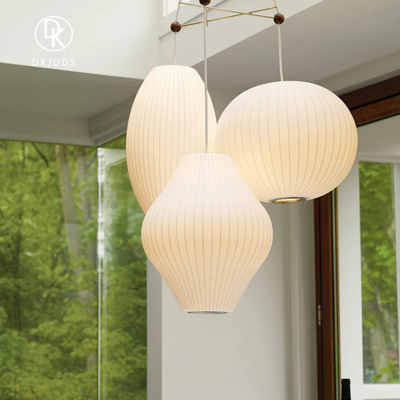 Nordic Miller Silk Chandelier Lights Japanese Simple Ufo Pendant Lamp For Living Room Bedroom Dining Room 1