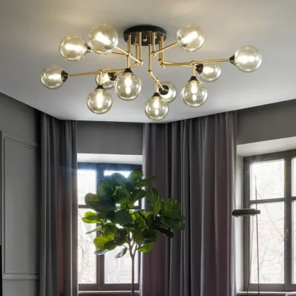 Nordic Spider Ceiling Chandelier Lighting 5 9 Heads Black Gold Chandelier For Bedroom Kitchen Dining Room 7