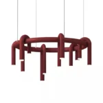 Novelty U Chandeliers For Living Room Restaurant Hanging Light Red Black Pendant Light Bedroom High End 4