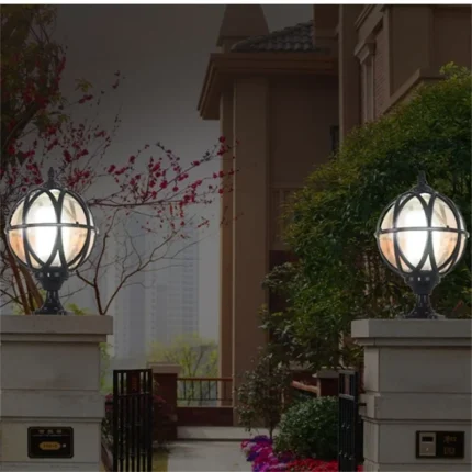 Oufula Outdoor Post Light Patio Modern Led Round Waterproof Pillar Lighting For Porch Balcony Courtyard Villa 1