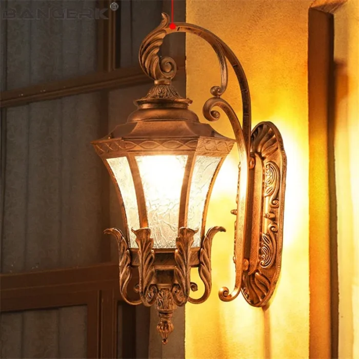 Outdoor Wall Lamps Retro Waterproof Rust Proof Led Porch Lights Aluminum Lighting Sconce Wall Lamp Garden 2