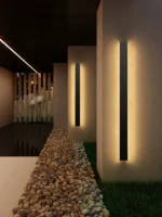 Outdoor Waterproof Strip Led Wall Light High End Residential Villa Garden Porch Line Wall Light 110v220v 2