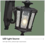 Sandiy Outdoor Porch Light Chandelier Post Wall Lamp Waterproof Vintage Lighting For House Gate Patio Exterior 4