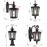 Sandiy Outdoor Porch Light Chandelier Post Wall Lamp Waterproof Vintage Lighting For House Gate Patio Exterior 5