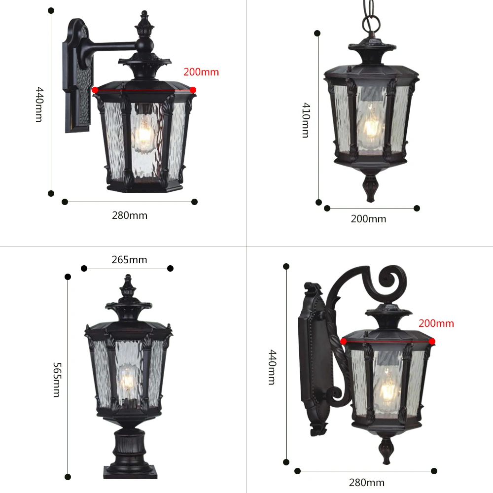 SANDIY-Outdoor-Porch-Light-Chandelier-Post-Wall-Lamp-Waterproof-Vintage-Lighting-for-House-Gate-Patio-Exterior-5 Sandiy Outdoor Porch Light Chandelier Post Wall Lamp Waterproof Vintage Lighting For House Gate Patio Exterior 5