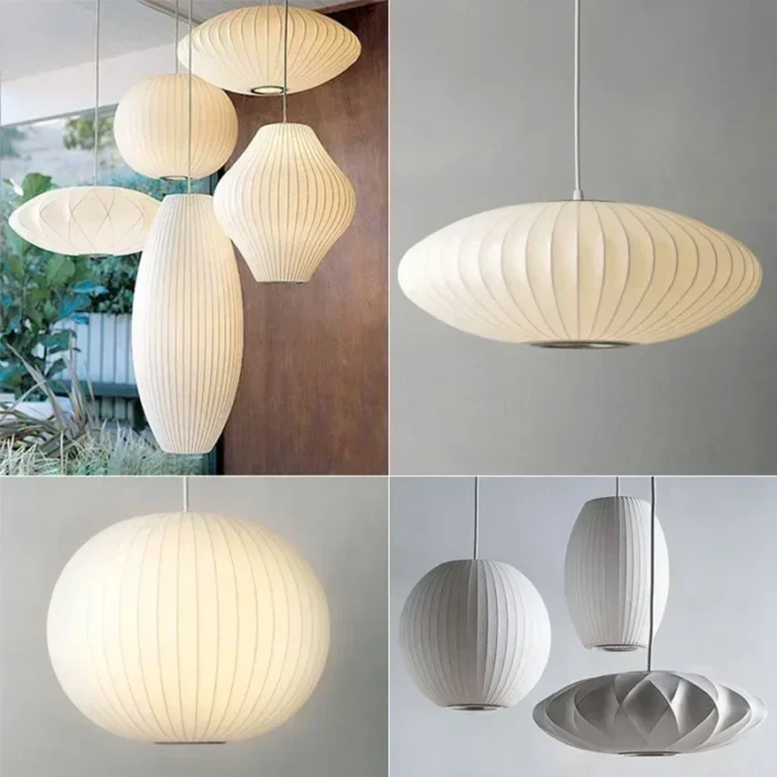 Silk Japanese Pendant Lamp Lustre Home Decor Chandelier Living Room Hotel Hall Restaurant Creative Suspension Lighting 2