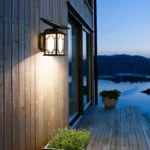 Solar Wall Light Outdoor Waterproof Wireless Balcony Patio Gate Dual Color Lights Garden Fence Lamp Vintage 2