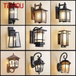 Temou Outdoor Wall Sconces Light Fixture Modern Waterproof Patio Led Lamps For Home Porch