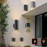 Waterproof Indoor Outdoor Gu10 E27 Base Led Wall Lights With Sensor Led Wall Lamp Garden Lights